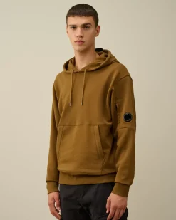Sweatshirts<C.P. Company Diagonal Raised Fleece Lens Hooded Sweatshirt Toffee – Beige