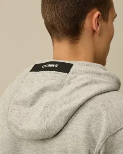 Sweatshirts<C.P. Company Diagonal Raised Fleece Lens Hooded Sweatshirt Greystone Melange