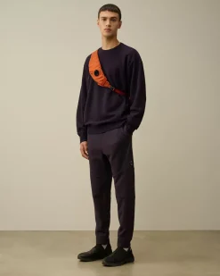 Tracksuits & Shorts<C.P. Company Diagonal Raised Fleece Lens Sweatpants Nightshade – Purple