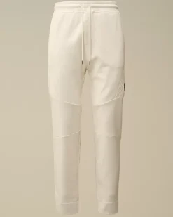 Tracksuits & Shorts<C.P. Company Diagonal Raised Fleece Lens Sweatpants Gauze White