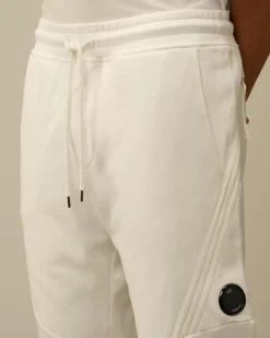Tracksuits & Shorts<C.P. Company Diagonal Raised Fleece Lens Sweatpants Gauze White