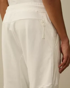 Tracksuits & Shorts<C.P. Company Diagonal Raised Fleece Lens Sweatpants Gauze White