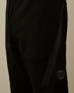 Tracksuits & Shorts<C.P. Company Diagonal Raised Fleece Lens Sweatpants Black