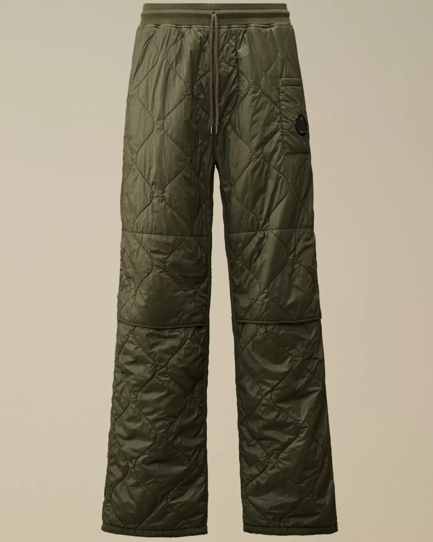 Tracksuits & Shorts<C.P. Company Diagonal Raised Fleece Mixed Quilted Sweatpants Grape Leaf – Green
