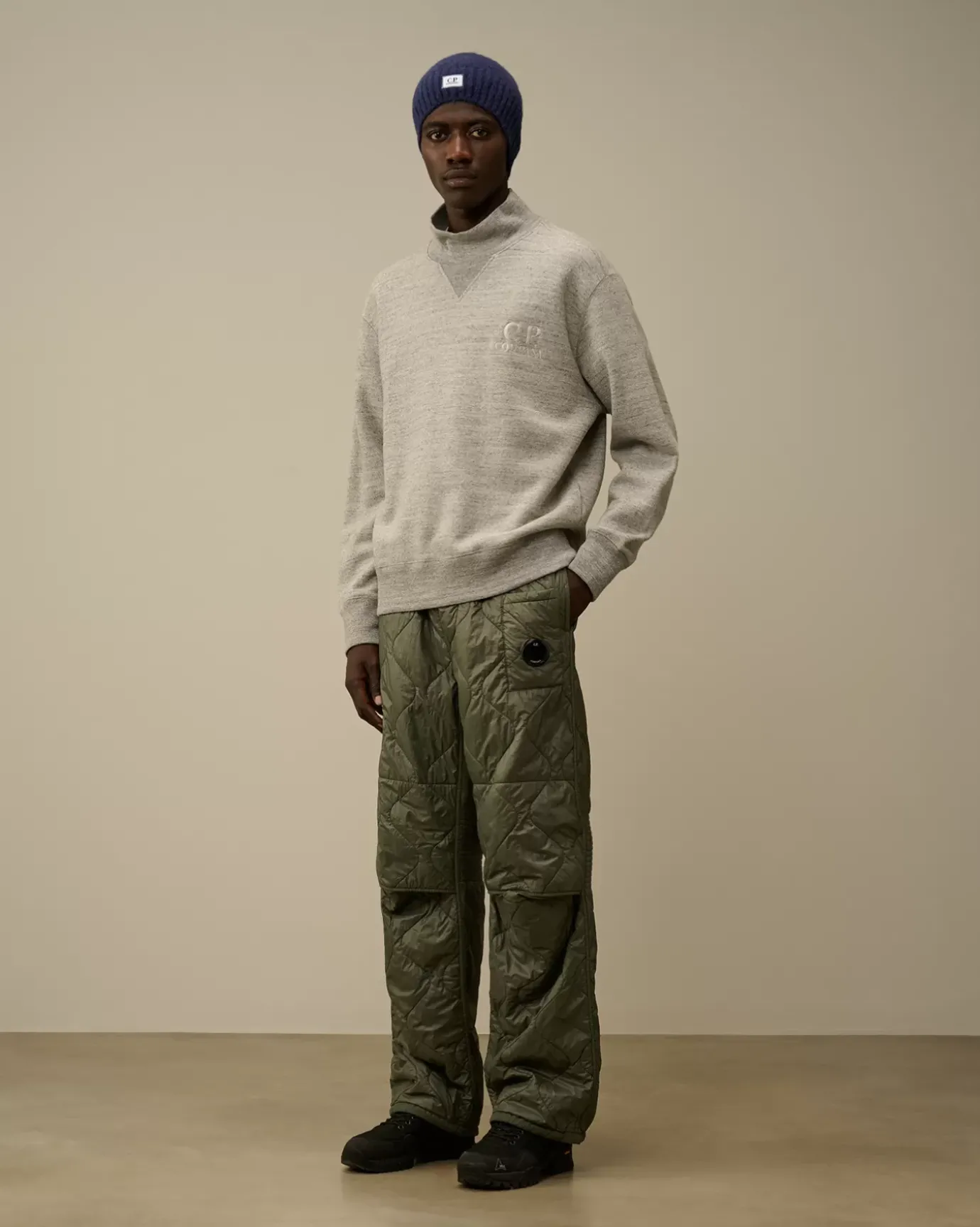Tracksuits & Shorts<C.P. Company Diagonal Raised Fleece Mixed Quilted Sweatpants Grape Leaf – Green
