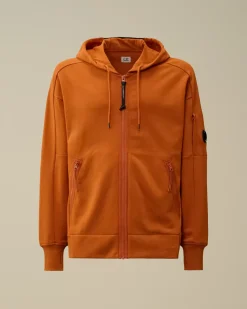 Sweatshirts<C.P. Company Diagonal Raised Fleece Zipped Hooded Sweatshirt Bombay Brown