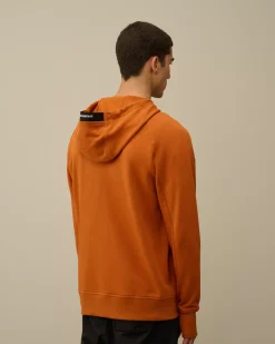Sweatshirts<C.P. Company Diagonal Raised Fleece Zipped Hooded Sweatshirt Bombay Brown