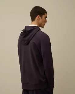 Sweatshirts<C.P. Company Diagonal Raised Fleece Zipped Hooded Sweatshirt Nightshade – Purple