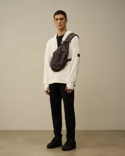 Sweatshirts<C.P. Company Diagonal Raised Fleece Zipped Hooded Sweatshirt Gauze White