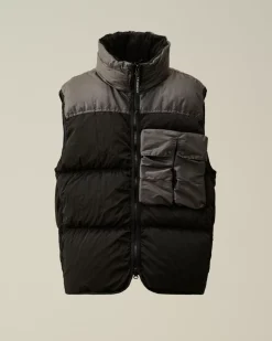 Jacket & Coats<C.P. Company Eco Chrome-R Mixed Down Vest Black