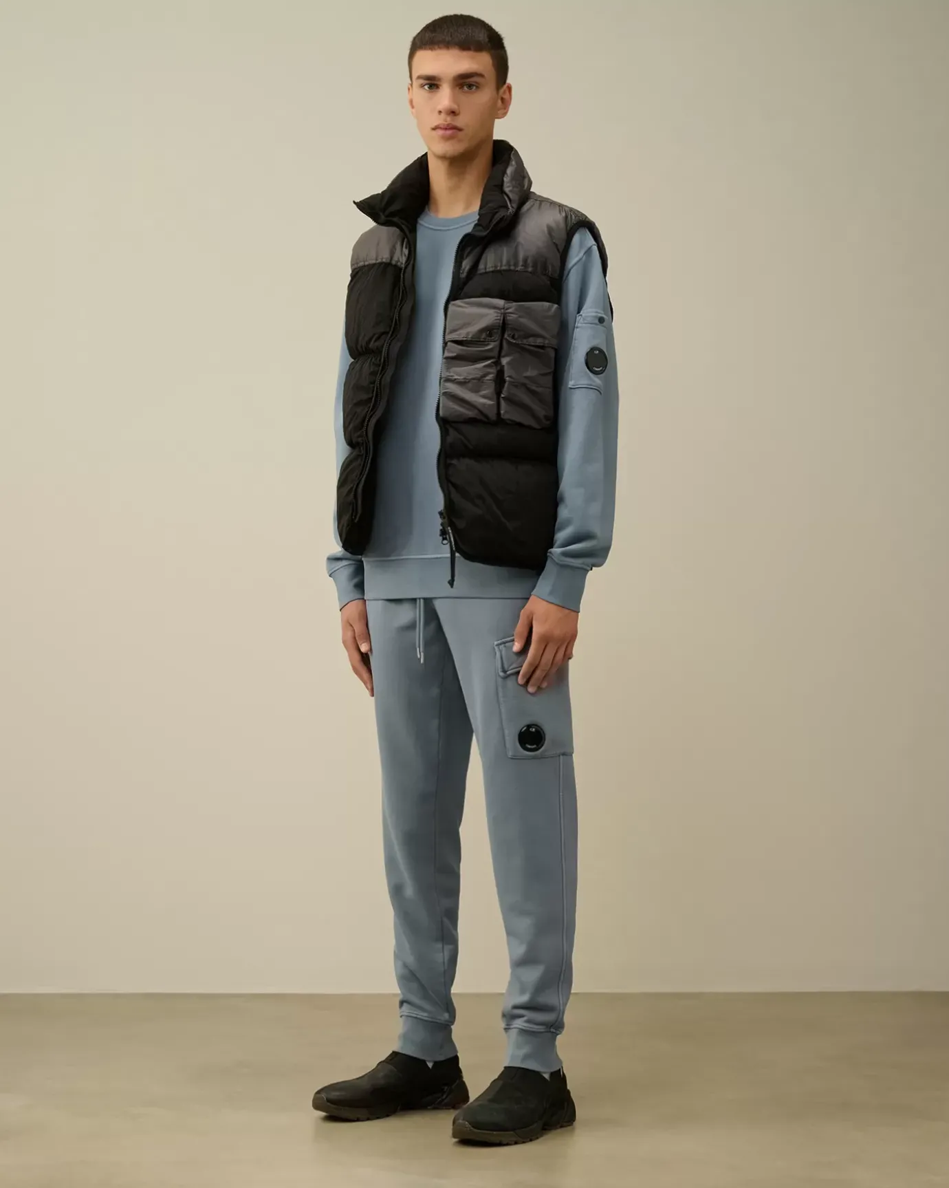 Jacket & Coats<C.P. Company Eco Chrome-R Mixed Down Vest Black