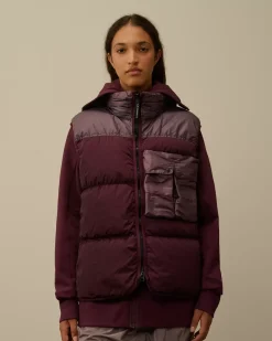 Jacket & Coats<C.P. Company Eco Chrome-R Mixed Down Vest Potent Purple