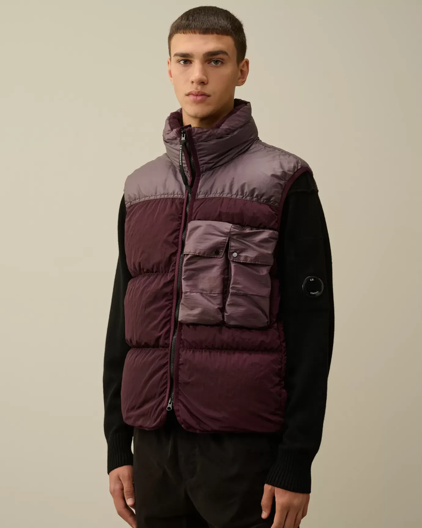 Jacket & Coats<C.P. Company Eco Chrome-R Mixed Down Vest Potent Purple