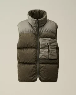 Jacket & Coats<C.P. Company Eco Chrome-R Mixed Down Vest Grape Leaf – Green