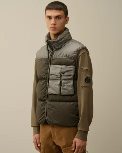 Jacket & Coats<C.P. Company Eco Chrome-R Mixed Down Vest Grape Leaf – Green
