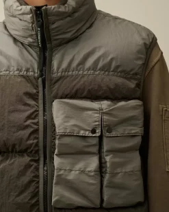 Jacket & Coats<C.P. Company Eco Chrome-R Mixed Down Vest Grape Leaf – Green