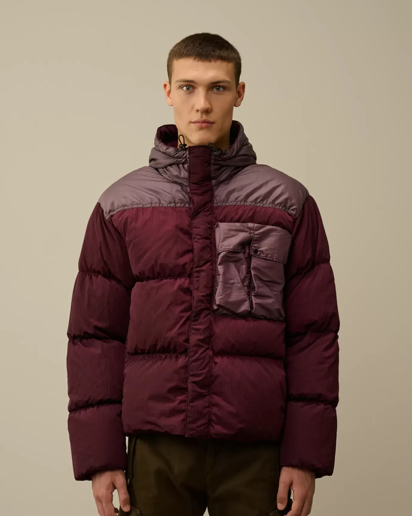 Jacket & Coats<C.P. Company Eco Chrome-R Mixed Goggle Down Jacket Potent Purple