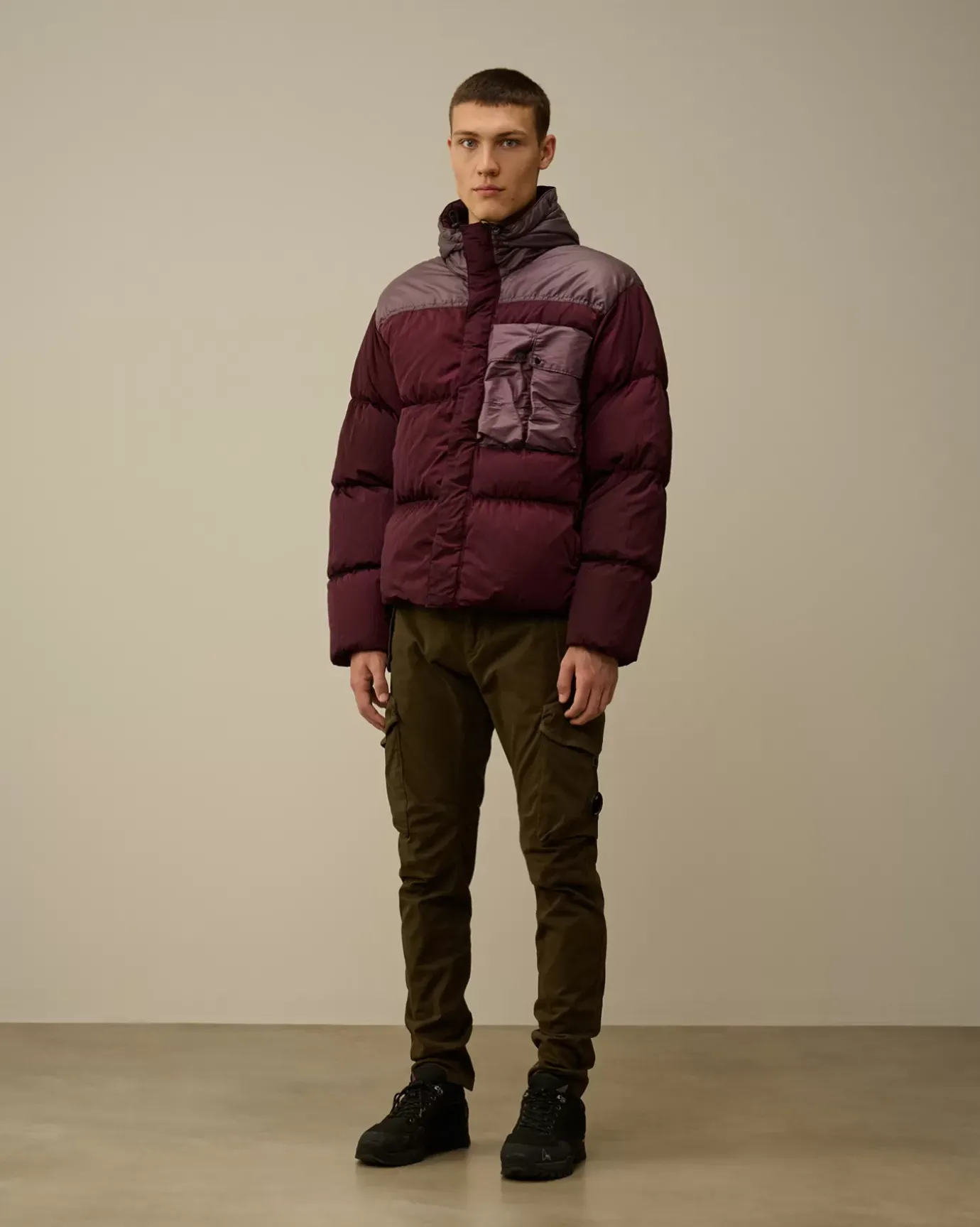 Jacket & Coats<C.P. Company Eco Chrome-R Mixed Goggle Down Jacket Potent Purple