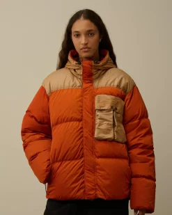 Jacket & Coats<C.P. Company Eco Chrome-R Mixed Goggle Down Jacket Bombay Brown