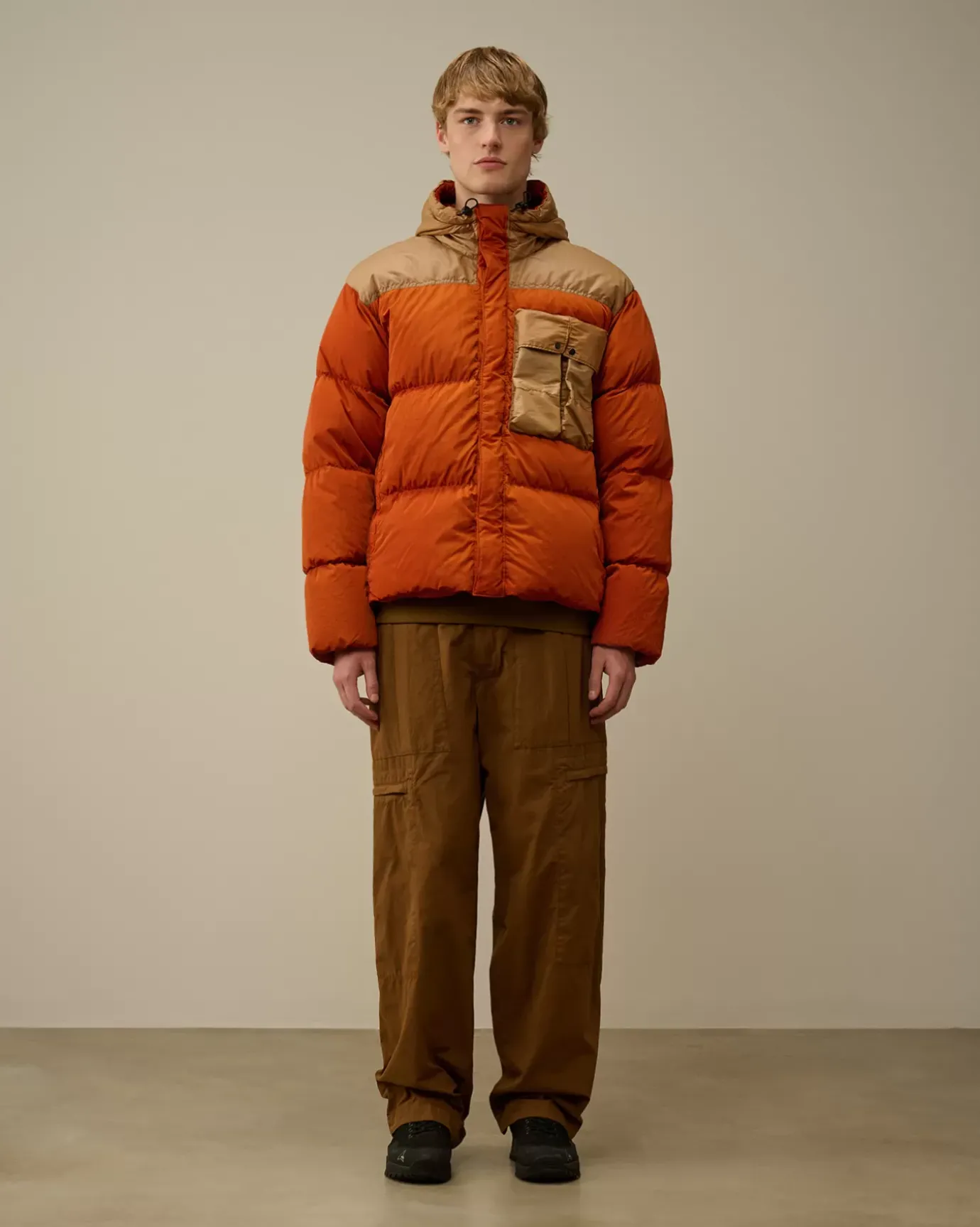 Jacket & Coats<C.P. Company Eco Chrome-R Mixed Goggle Down Jacket Bombay Brown