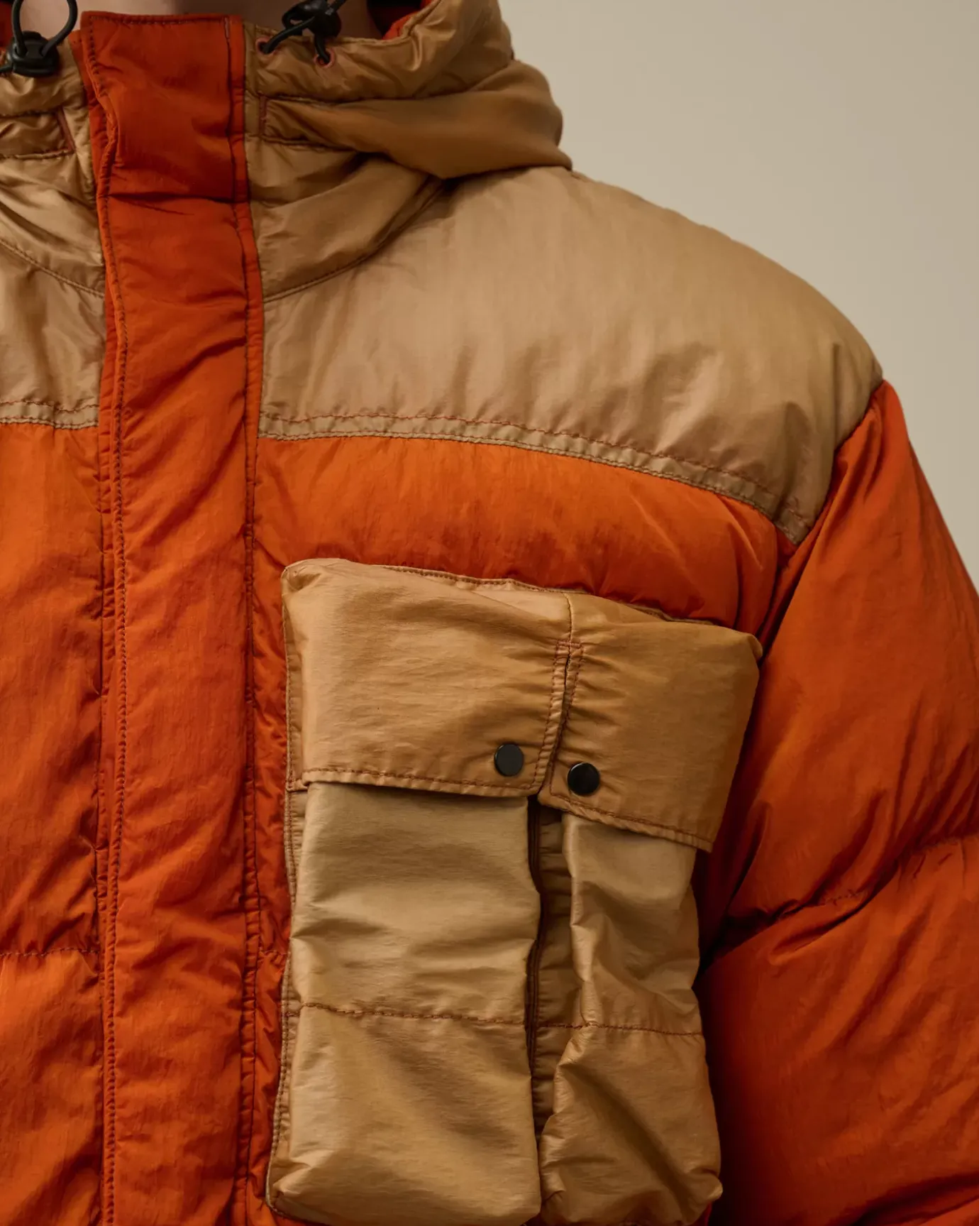 Jacket & Coats<C.P. Company Eco Chrome-R Mixed Goggle Down Jacket Bombay Brown