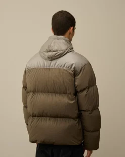 Jacket & Coats<C.P. Company Eco Chrome-R Mixed Goggle Down Jacket Walnut – Beige