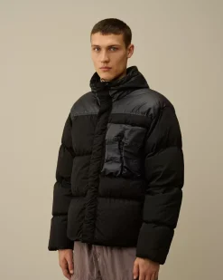 Jacket & Coats<C.P. Company Eco Chrome-R Mixed Goggle Down Jacket Total Eclipse – Blue
