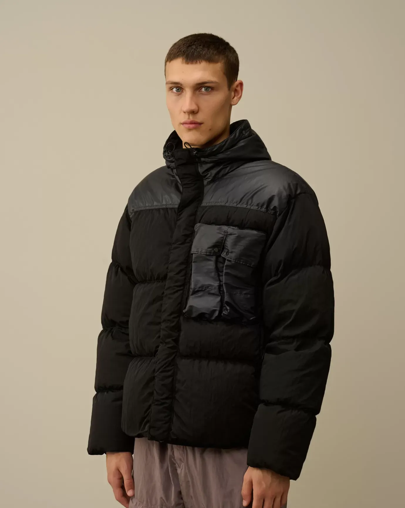 Jacket & Coats<C.P. Company Eco Chrome-R Mixed Goggle Down Jacket Total Eclipse – Blue