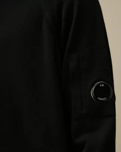 Jumpers<C.P. Company Extra Fine Merino Wool Half Zipped Knit Black