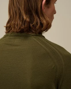 Jumpers<C.P. Company Extra Fine Merino Wool Half Zipped Knit Ivy Green