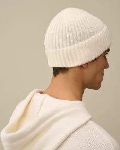 Hats<C.P. Company Extra Fine Merino Wool Lens Beanie Gauze White