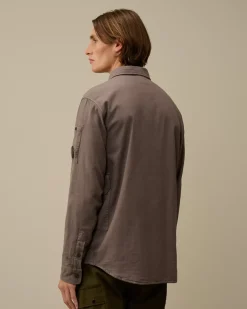 Overshirt<C.P. Company Flannel Lined Overshirt Boulevard – Violet