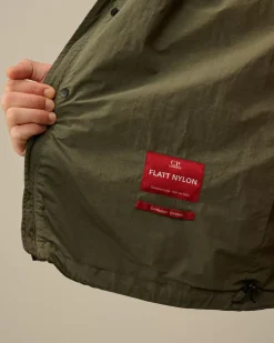 Overshirt<C.P. Company Flatt Nylon Hooded Overshirt Grape Leaf – Green