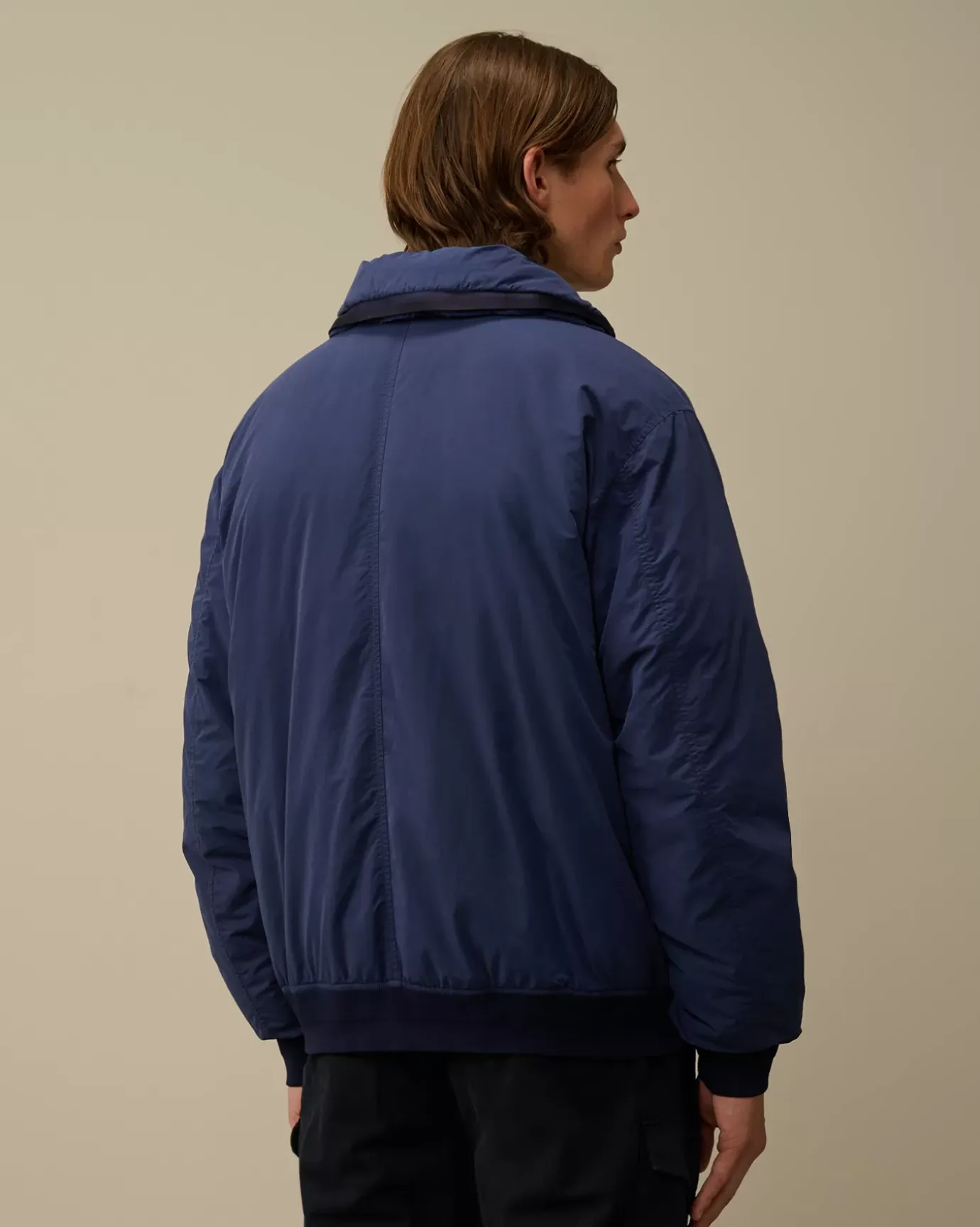 Jacket & Coats<C.P. Company Flatt Nylon Hooded Short Down Jacket Estate Blue