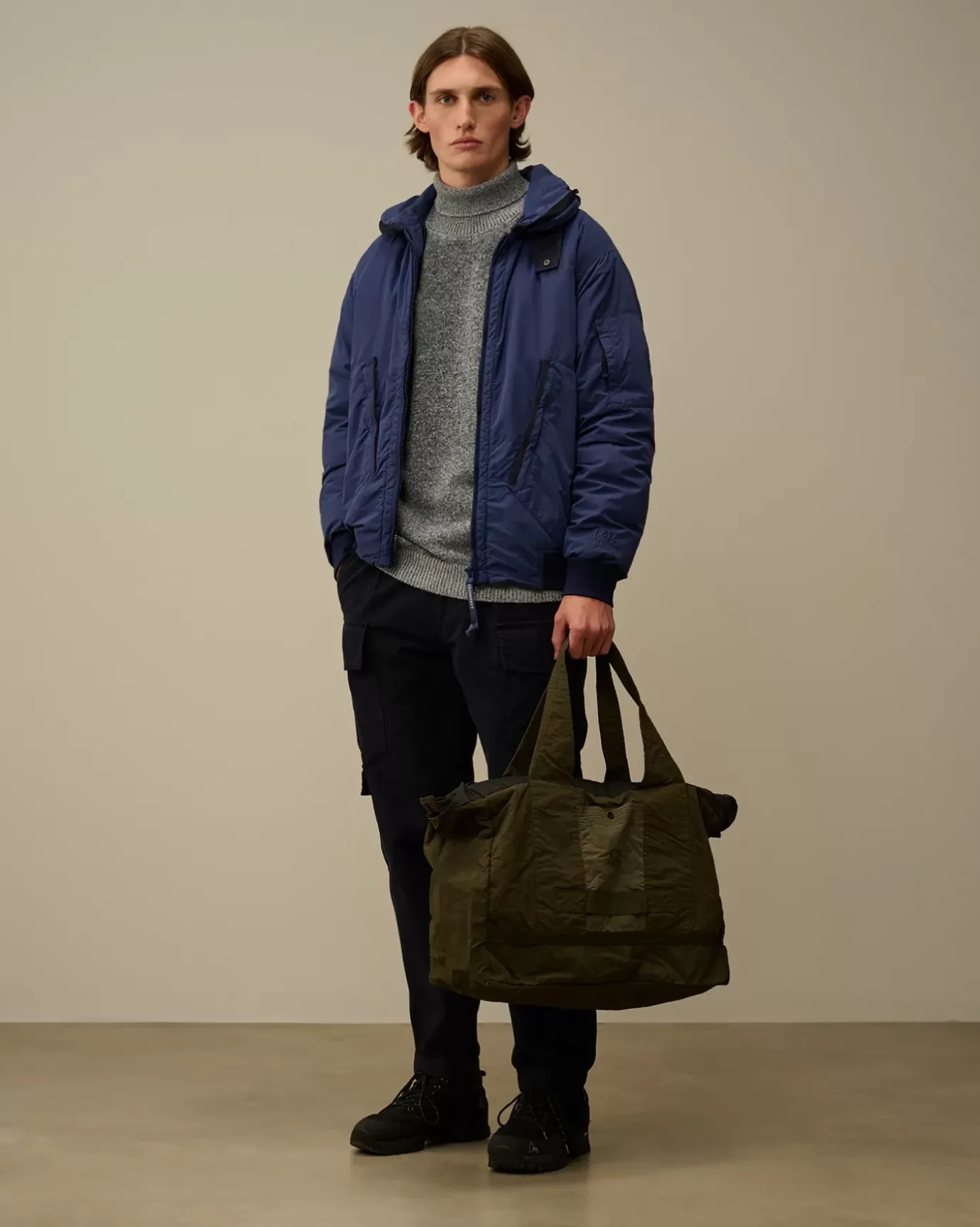 Jacket & Coats<C.P. Company Flatt Nylon Hooded Short Down Jacket Estate Blue