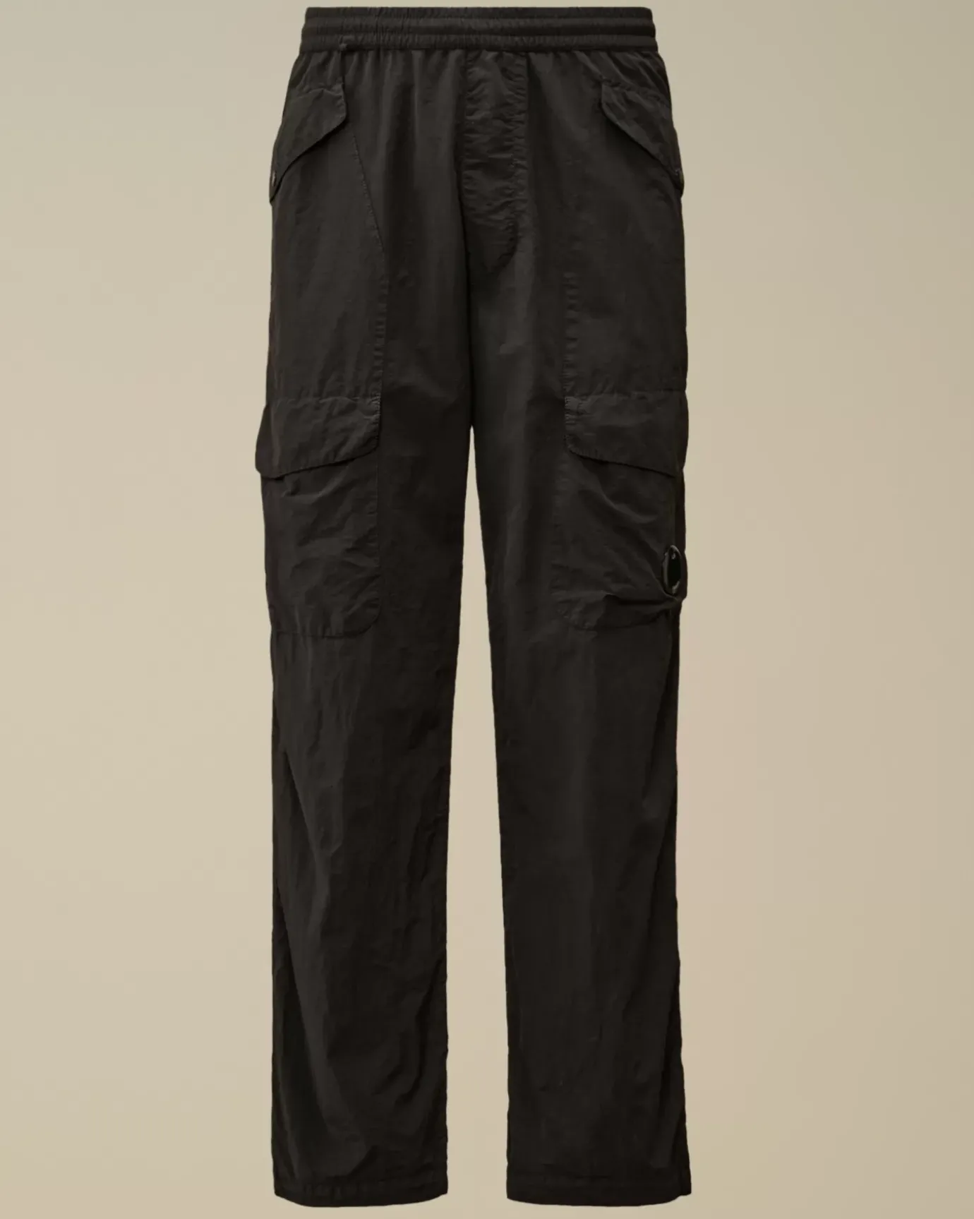 Trousers<C.P. Company Flatt Nylon Loose Utility Pants Black