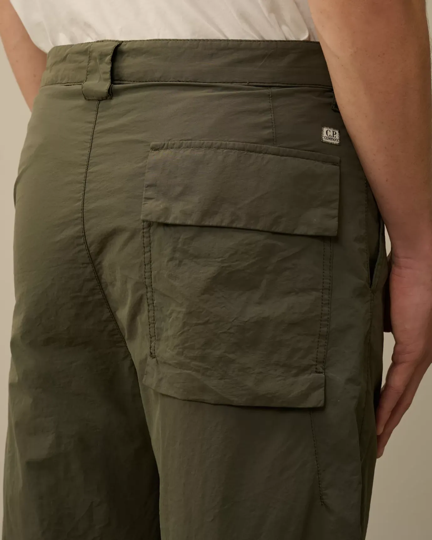 Trousers<C.P. Company Flatt Nylon Regular Cargo Pants Grape Leaf – Green