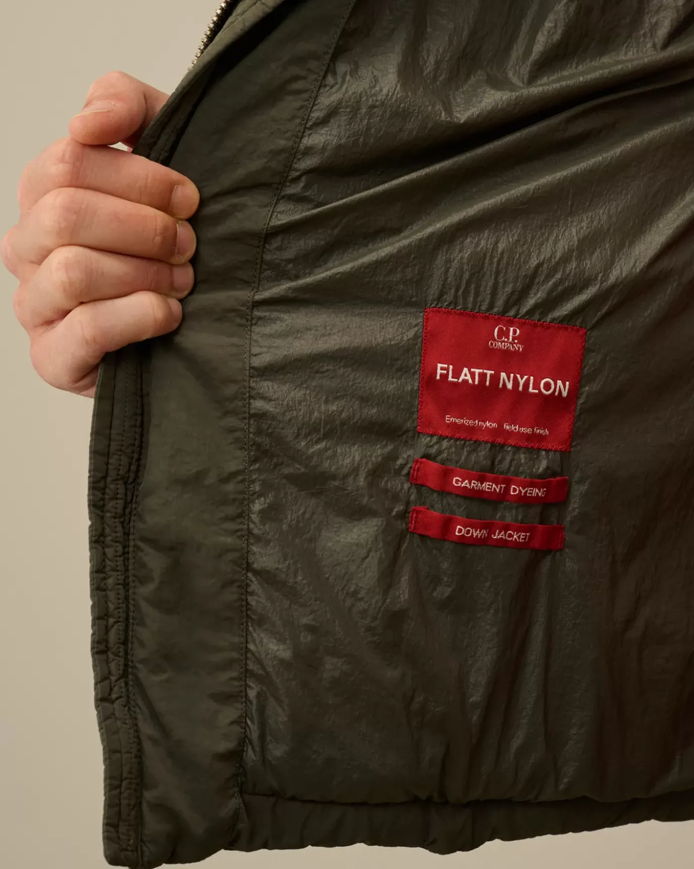 Jacket & Coats<C.P. Company Flatt Nylon Short Down Jacket Grape Leaf – Green