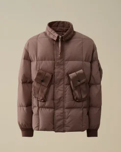 Jacket & Coats<C.P. Company Flatt Nylon Short Down Jacket Purple Dove