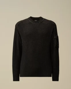 Jumpers<C.P. Company Fleece Knit Crewneck Vanisé Knit Walnut – Beige