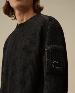 Jumpers<C.P. Company Fleece Knit Crewneck Vanisé Knit Walnut – Beige