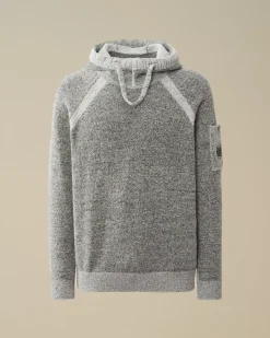 Jumpers<C.P. Company Fleece Knit Hooded Knit Black Melange