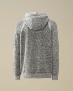 Jumpers<C.P. Company Fleece Knit Hooded Knit Black Melange