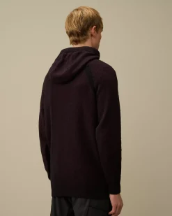 Jumpers<C.P. Company Fleece Knit Hooded Knit Potent Purple