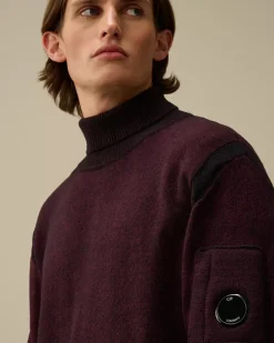 Jumpers<C.P. Company Fleece Knit Turtleneck Knit Potent Purple