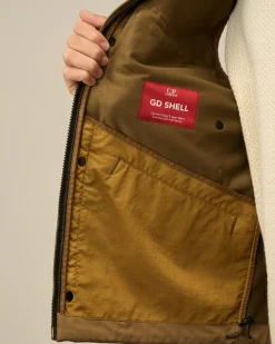 Jacket & Coats<C.P. Company GD Shell Mixed Lens Vest Toffee – Beige