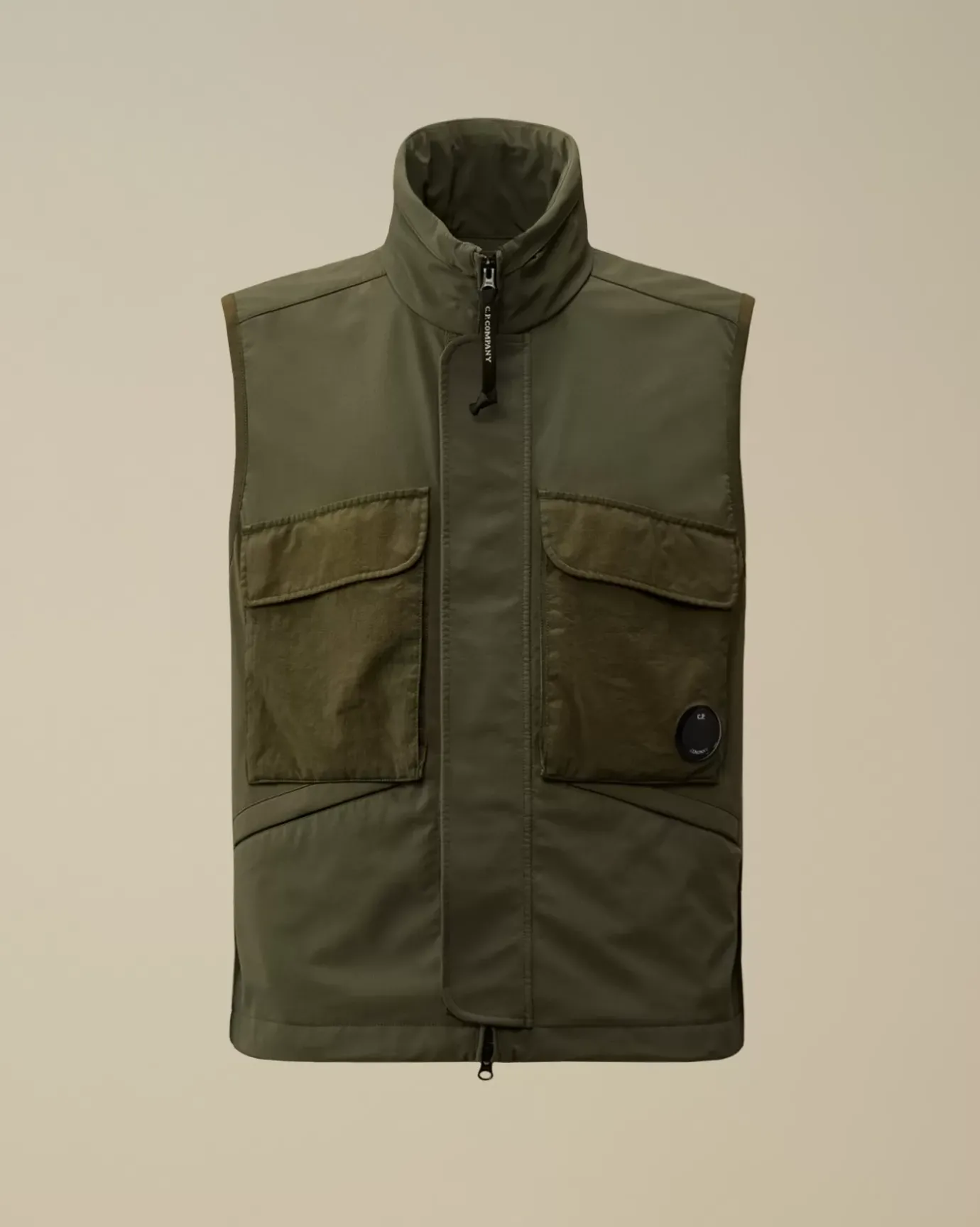 Jacket & Coats<C.P. Company GD Shell Mixed Lens Vest Grape Leaf – Green