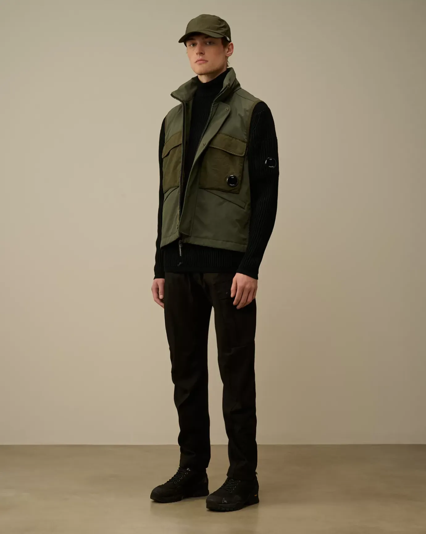 Jacket & Coats<C.P. Company GD Shell Mixed Lens Vest Grape Leaf – Green