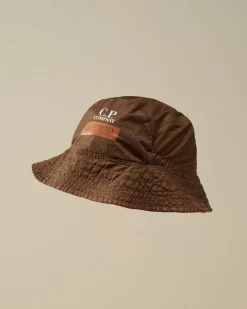 Hats<C.P. Company Gore-G Type Logo Bucket Hat Bombay Brown