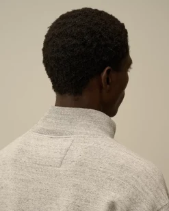 Sweatshirts<C.P. Company Japanese Mélange Fleece Logo Funnel Neck Sweatshirt Greystone Melange